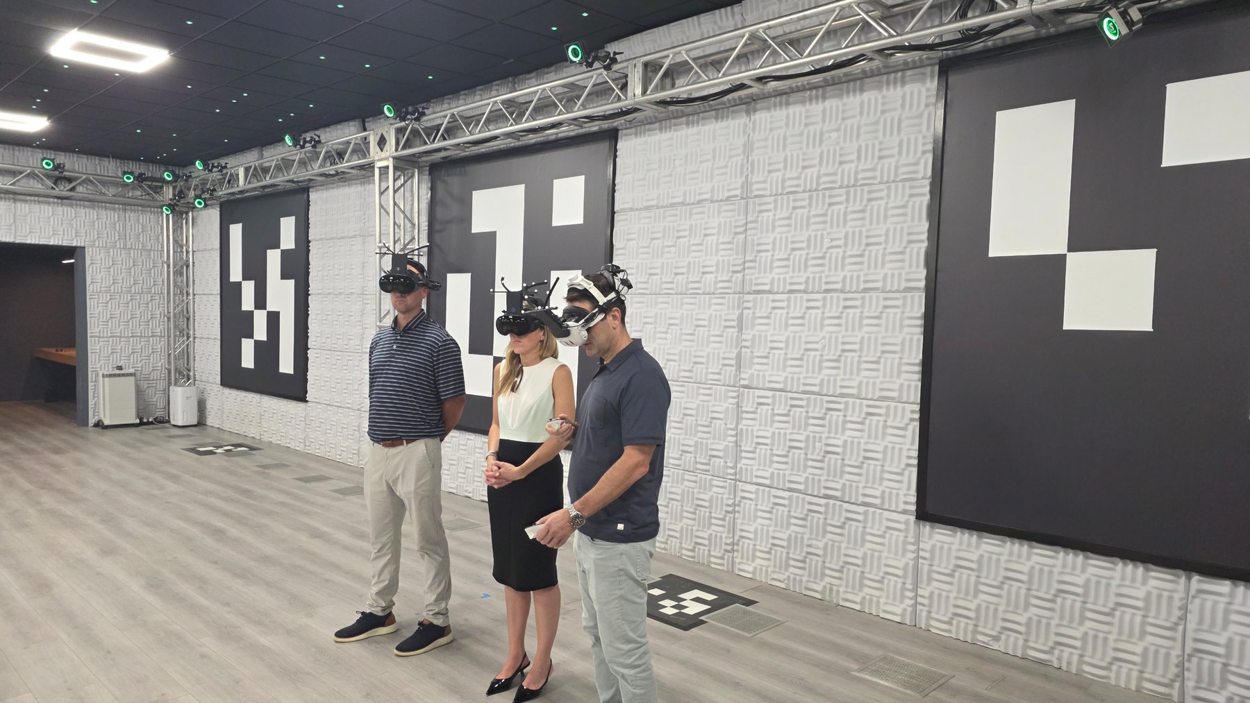Physical Holodeck tour for dining and lake setting